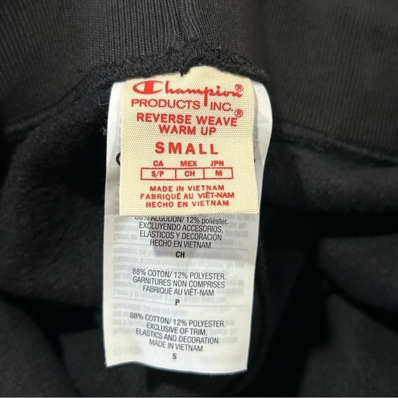 Champion NEW Reverse Weave Slim Cuffed Retro Sweat Pant in Black S - Picture 10 of 10